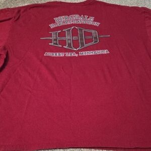 Harley-Davidson Red Short Sleeve Tee with Back HD Crest